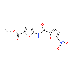 ChemSpider 2D Image | Ethyl 5-[(5-nitro-2-furoyl)amino]-2-furoate | C12H10N2O7