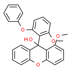ChemSpider 2D Image | 1-Methoxy-9-(2-methoxy-6-phenoxyphenyl)-9H-xanthen-9-ol | C27H22O5