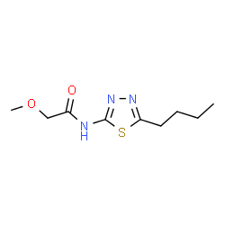 ChemSpider 2D Image | N-(5-Butyl-1,3,4-thiadiazol-2-yl)-2-methoxyacetamide | C9H15N3O2S