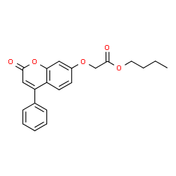 ChemSpider 2D Image | Butyl [(2-oxo-4-phenyl-2H-chromen-7-yl)oxy]acetate | C21H20O5