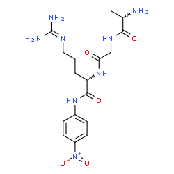 ChemSpider 2D Image | L-Alanylglycyl-N~5~-(diaminomethylene)-N-(4-nitrophenyl)-L-ornithinamide | C17H26N8O5