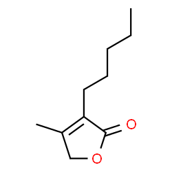 ChemSpider 2D Image | 4-Methyl-3-pentyl-2(5H)-furanone | C10H16O2
