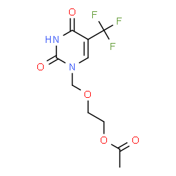 ChemSpider 2D Image | 2-{[2,4-Dioxo-5-(trifluoromethyl)-3,4-dihydro-1(2H)-pyrimidinyl]methoxy}ethyl acetate | C10H11F3N2O5