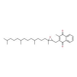 ChemSpider 2D Image | 2-Methyl-3-{[3-methyl-3-(4,8,12-trimethyltridecyl)-2-oxiranyl]methyl}-1,4-naphthoquinone | C31H46O3
