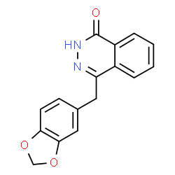 ChemSpider 2D Image | 4-(1,3-benzodioxol-5-ylmethyl)phthalazin-1-ol | C16H12N2O3