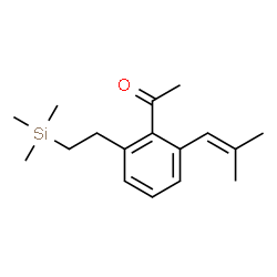 ChemSpider 2D Image | 1-{2-(2-Methyl-1-propen-1-yl)-6-[2-(trimethylsilyl)ethyl]phenyl}ethanone | C17H26OSi