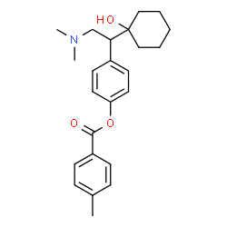 ChemSpider 2D Image | 4-[2-(Dimethylamino)-1-(1-hydroxycyclohexyl)ethyl]phenyl 4-methylbenzoate | C24H31NO3
