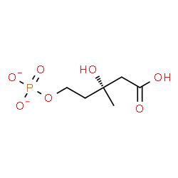 ChemSpider 2D Image | (3R)-4-Carboxy-3-hydroxy-3-methylbutyl phosphate | C6H11O7P