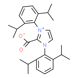 ChemSpider 2D Image | 1,3-Bis(2,6-diisopropylphenyl)-1H-imidazol-3-ium-2-carboxylate | C28H36N2O2