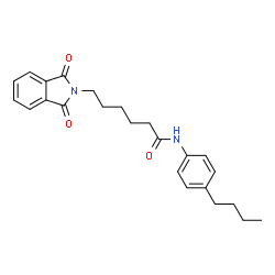 ChemSpider 2D Image | N-(4-Butylphenyl)-6-(1,3-dioxo-1,3-dihydro-2H-isoindol-2-yl)hexanamide | C24H28N2O3