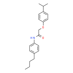ChemSpider 2D Image | N-(4-Butylphenyl)-2-(4-isopropylphenoxy)acetamide | C21H27NO2