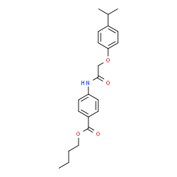 ChemSpider 2D Image | Butyl 4-{[(4-isopropylphenoxy)acetyl]amino}benzoate | C22H27NO4