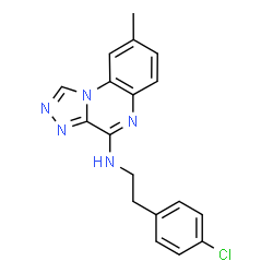 ChemSpider 2D Image | N-[2-(4-Chlorophenyl)ethyl]-8-methyl[1,2,4]triazolo[4,3-a]quinoxalin-4-amine | C18H16ClN5