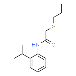 ChemSpider 2D Image | N-(2-Isopropylphenyl)-2-(propylsulfanyl)acetamide | C14H21NOS