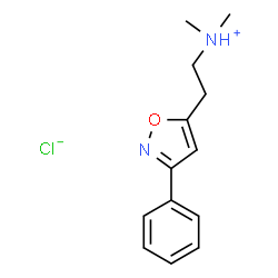 ChemSpider 2D Image | N,N-Dimethyl-2-(3-phenyl-1,2-oxazol-5-yl)ethanaminium chloride | C13H17ClN2O