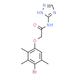 ChemSpider 2D Image | 2-(4-Bromo-2,3,5-trimethylphenoxy)-N-(1H-1,2,4-triazol-5-yl)acetamide | C13H15BrN4O2