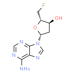 ChemSpider 2D Image | 2',5'-Dideoxy-5'-fluoroadenosine | C10H12FN5O2