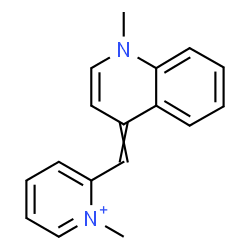 ChemSpider 2D Image | 1-Methyl-2-[(1-methyl-4(1H)-quinolinylidene)methyl]pyridinium | C17H17N2
