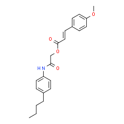 ChemSpider 2D Image | 2-[(4-Butylphenyl)amino]-2-oxoethyl (2E)-3-(4-methoxyphenyl)acrylate | C22H25NO4