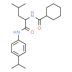 ChemSpider 2D Image | N~2~-(Cyclohexylcarbonyl)-N-(4-isopropylphenyl)leucinamide | C22H34N2O2
