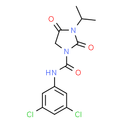 ChemSpider 2D Image | N-(3,5-Dichlorophenyl)-3-isopropyl-2,4-dioxo-1-imidazolidinecarboxamide | C13H13Cl2N3O3