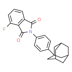 ChemSpider 2D Image | 2-[4-(Adamantan-1-yl)phenyl]-4-fluoro-1H-isoindole-1,3(2H)-dione | C24H22FNO2