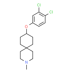 ChemSpider 2D Image | 9-(3,4-Dichlorophenoxy)-3-methyl-3-azaspiro[5.5]undecane | C17H23Cl2NO