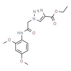 ChemSpider 2D Image | Ethyl 1-{2-[(2,4-dimethoxyphenyl)amino]-2-oxoethyl}-1H-1,2,3-triazole-4-carboxylate | C15H18N4O5