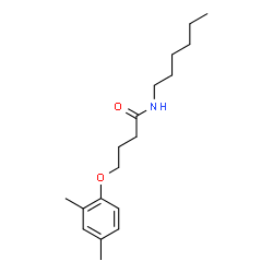 ChemSpider 2D Image | 4-(2,4-Dimethylphenoxy)-N-hexylbutanamide | C18H29NO2