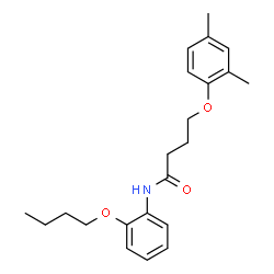 ChemSpider 2D Image | N-(2-Butoxyphenyl)-4-(2,4-dimethylphenoxy)butanamide | C22H29NO3