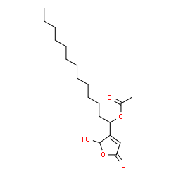 ChemSpider 2D Image | 1-(2-Hydroxy-5-oxo-2,5-dihydro-3-furanyl)tridecyl acetate | C19H32O5
