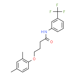 ChemSpider 2D Image | 4-(2,4-Dimethylphenoxy)-N-[3-(trifluoromethyl)phenyl]butanamide | C19H20F3NO2