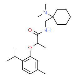 ChemSpider 2D Image | N-{[1-(Dimethylamino)cyclohexyl]methyl}-2-(2-isopropyl-5-methylphenoxy)propanamide | C22H36N2O2