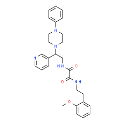 ChemSpider 2D Image | N-[2-(2-Methoxyphenyl)ethyl]-N'-[2-(4-phenyl-1-piperazinyl)-2-(3-pyridinyl)ethyl]ethanediamide | C28H33N5O3
