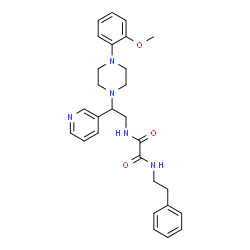 ChemSpider 2D Image | N-{2-[4-(2-Methoxyphenyl)-1-piperazinyl]-2-(3-pyridinyl)ethyl}-N'-(2-phenylethyl)ethanediamide | C28H33N5O3