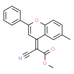 ChemSpider 2D Image | Methyl (2Z)-cyano(6-methyl-2-phenyl-4H-chromen-4-ylidene)acetate | C20H15NO3