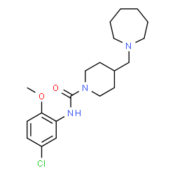 ChemSpider 2D Image | 4-(1-Azepanylmethyl)-N-(5-chloro-2-methoxyphenyl)-1-piperidinecarboxamide | C20H30ClN3O2