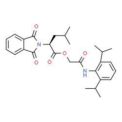 ChemSpider 2D Image | 2-[(2,6-Diisopropylphenyl)amino]-2-oxoethyl (2S)-2-(1,3-dioxo-1,3-dihydro-2H-isoindol-2-yl)-4-methylpentanoate | C28H34N2O5