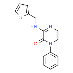 ChemSpider 2D Image | 1-Phenyl-3-[(2-thienylmethyl)amino]-2(1H)-pyrazinone | C15H13N3OS