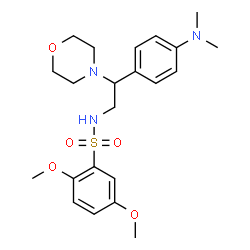 ChemSpider 2D Image | N-{2-[4-(Dimethylamino)phenyl]-2-(4-morpholinyl)ethyl}-2,5-dimethoxybenzenesulfonamide | C22H31N3O5S