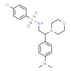 ChemSpider 2D Image | 4-Chloro-N-{2-[4-(dimethylamino)phenyl]-2-(4-morpholinyl)ethyl}benzenesulfonamide | C20H26ClN3O3S