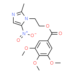 ChemSpider 2D Image | 2-(2-Methyl-5-nitro-1H-imidazol-1-yl)ethyl 3,4,5-trimethoxybenzoate | C16H19N3O7