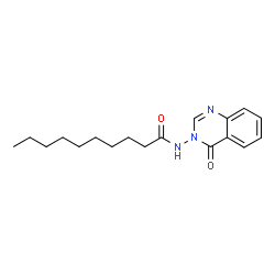 ChemSpider 2D Image | N-(4-Oxo-3(4H)-quinazolinyl)decanamide | C18H25N3O2