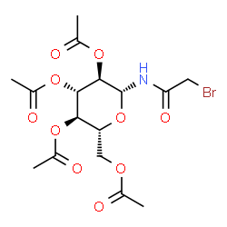 ChemSpider 2D Image | 2,3,4,6-Tetra-O-acetyl-N-(bromoacetyl)-beta-D-glucopyranosylamine | C16H22BrNO10