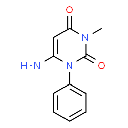 ChemSpider 2D Image | 6-Amino-3-methyl-1-phenyl-1H-pyrimidine-; 2,4-dione | C11H11N3O2