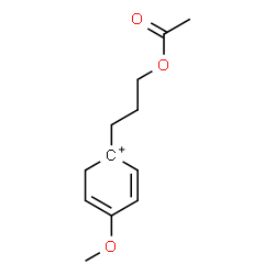 ChemSpider 2D Image | 1-(3-Acetoxypropyl)-4-methoxy-2,4-cyclohexadienylium | C12H17O3