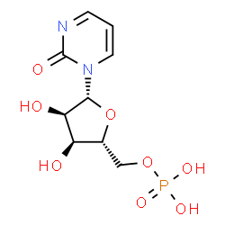 ChemSpider 2D Image | 1-(beta-D-ribofuranosyl)-pyrimidin-2-one-5'-phosphate | C9H13N2O8P