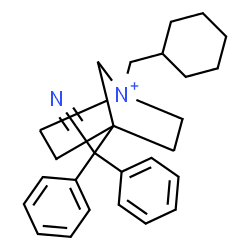 ChemSpider 2D Image | 4-[Cyano(diphenyl)methyl]-1-(cyclohexylmethyl)-1-azoniabicyclo[2.2.1]heptane | C27H33N2
