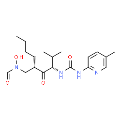 ChemSpider 2D Image | N-((2r,4s)-2-Butyl-5-Methyl-4-(3-(5-Methylpyridin-2-Yl)ureido)-3-Oxohexyl)-N-Hydroxyformamide | C19H30N4O4