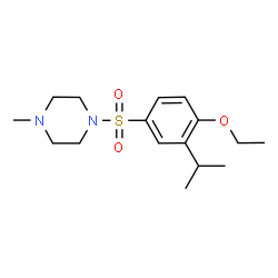 ChemSpider 2D Image | 1-[(4-Ethoxy-3-isopropylphenyl)sulfonyl]-4-methylpiperazine | C16H26N2O3S